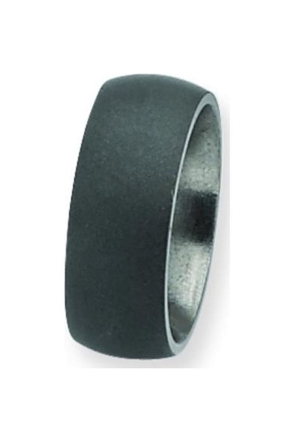 Titanium Stone Finish 7mm Mens Wedding Ring Size 10