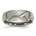 thumbnail image 1 of Titanium Swirl Design 6mm Satin Band Ring - Size 9.5, 1 of 2