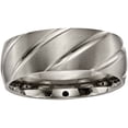 thumbnail image 1 of Titanium Swirl Design 8mm Satin Band, 1 of 11