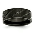 thumbnail image 1 of Titanium Swirl Design Black IP-plated 8mm Brushed/Polished Band, 1 of 7