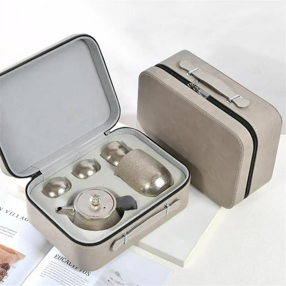 Titanium Tea Set Gift Box Outdoor Camping Camping Portable Travel Teapot Titanium Cup Fair Cup Gift