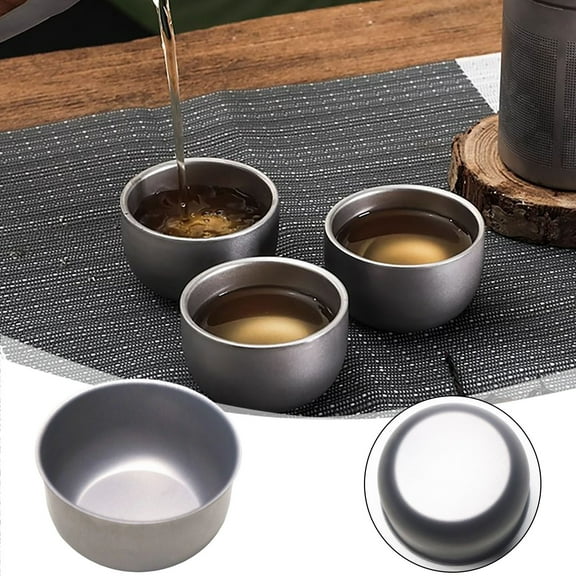 Titanium Teacup And Glass Cookware Multifunctional Cup For All Cooktops Lightweight Durable Design Ideal Camping Backpacking Travel Picnic