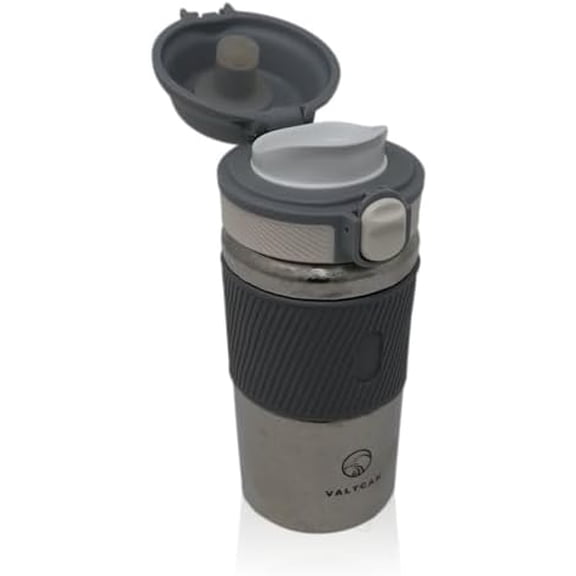 Titanium Thermos 12oz Double Wall Water Bottle, Keeps Drinks Shakes Lattes Teas Hot and Cold, 380ml Hand Grip, Pop Lock Cap$$Home Decor, Kitchen, & Other