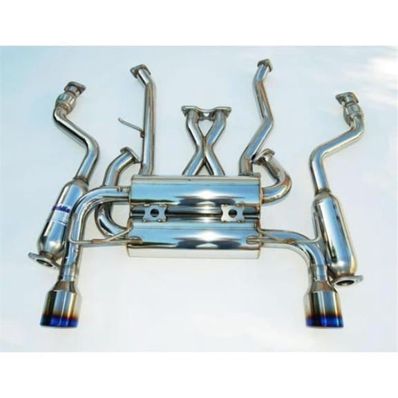 Titanium Tip Cat-Back Exhaust for 2007 Plus Infiniti G37 Coupe Gemini Rolled