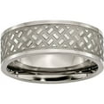 thumbnail image 1 of Titanium Weave Design 8mm Polished Band, 1 of 8
