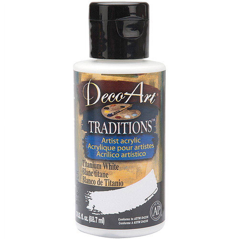 DecoArt Titanium White 4oz Traditions Impasto Paint