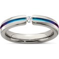 thumbnail image 1 of Titanium White Sapphire & Anodized 4mm Band, 1 of 5