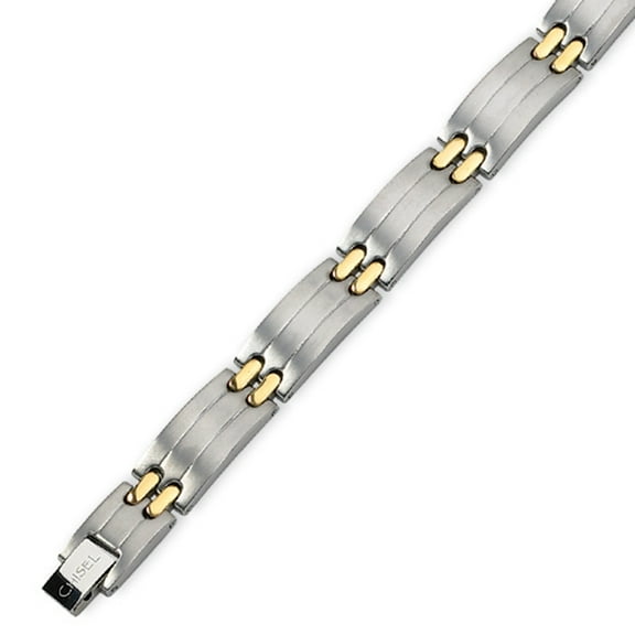 Titanium Yellow IP-Plating 8.5in Bracelet