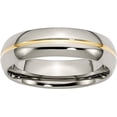 thumbnail image 1 of Titanium Yellow IP-plated Grooved 6mm Polished Band, 1 of 11