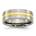 thumbnail image 1 of Titanium Yellow IP-plated Grooved 7mm Polished Band, 1 of 3