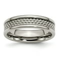 thumbnail image 1 of Titanium and Grey Carbon Fiber 6mm Polished Band Ring - Size 11, 1 of 2