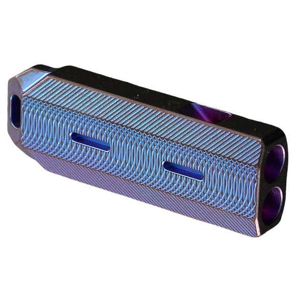 Titaniums Alloy Double Tube Whistle Outdoor High Frequency Whistle Portable Camping Tool High Decibel Whistle Enduring