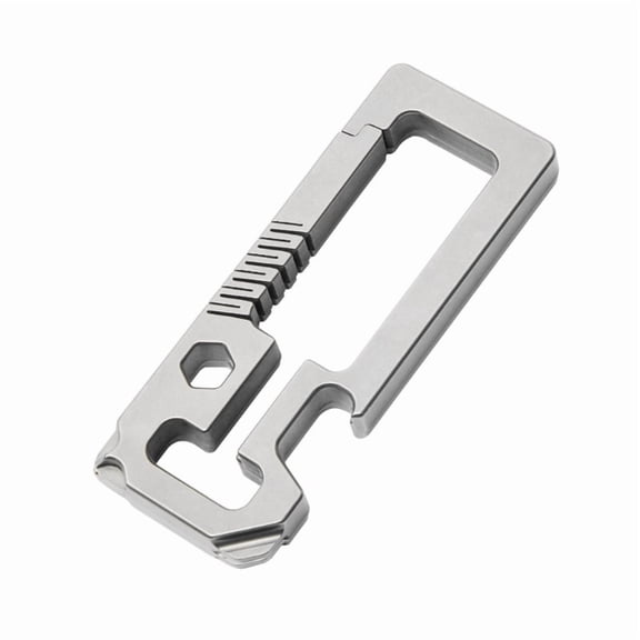 Titaniums Alloy Keychains Clip Outdoor Tool Key Holder with Bottle Opener Screwdriver Waist Hanging Keychain Buckle