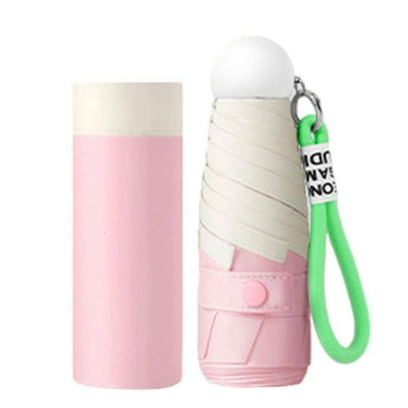 Titaniums Coated Travel Umbrellas UPF50+ Waterproof Instants Open Shut Button Wind Resistant