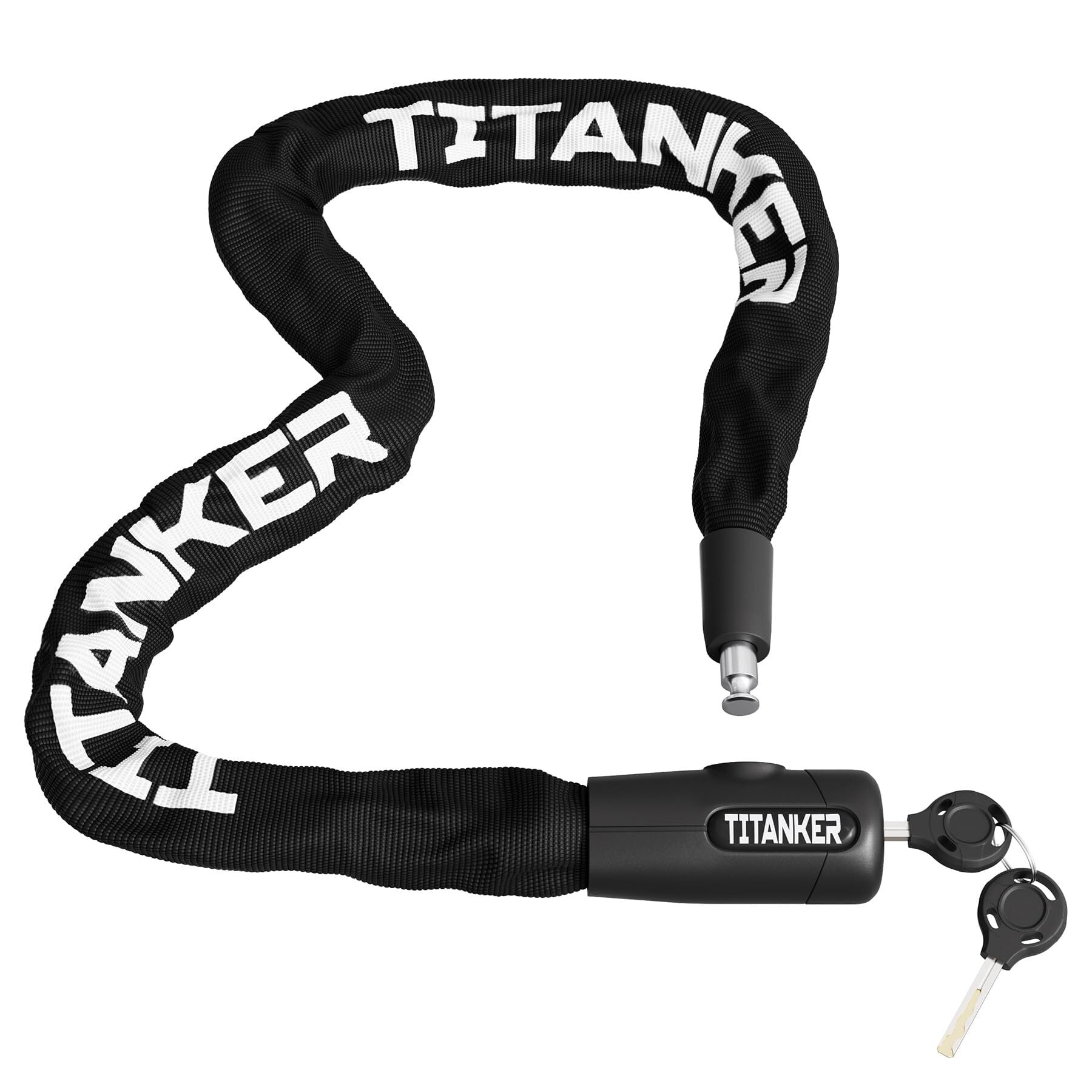 Titanker Bike Chain Lock, Security AntiTheft Chain Lock for Motorcycle