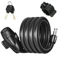 thumbnail image 1 of Titanker Bike Locks with Keys, Bike Lock Cable 4 Feet Coiled Secure Bike Cable Lock with Mounting Bracket, 1/2 Inch Diameter, 1 of 9