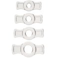 thumbnail image 1 of Doc Johnson TitanMen Stretch-To-Fit Silicone 4 Piece Kit Penis Ring, Clear, 1 of 2