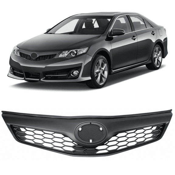 Titans Motors 20122014 Toyota Camry SE/XSE Front Upper Bumper Grille Black