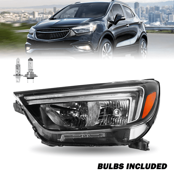 Titans Motors Halogen Headlight with LED DRL for 20172022 Buick Encore Left Driver Side Includes Bulbs