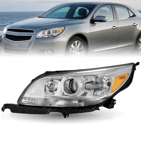 Titans Motors Headlight Assembly for 20132015 Chevy Malibu, Halogen, Left Driver Side
