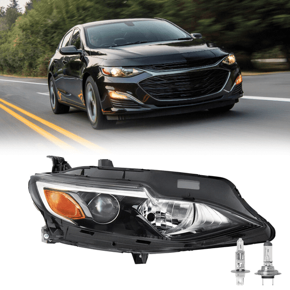 Titans Motors Headlight Assembly for 20192024 Chevy Malibu Halogen Passenger Side Headlamp Replacement