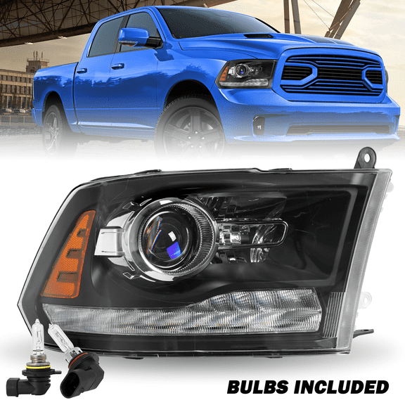 Titans Motors Headlight for 20132018 Dodge Ram 1500 2500 3500 LED DRL Projector Right Passenger Side