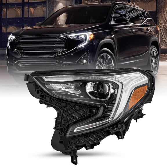 Titans Motors Headlight for 20182021 GMC Terrain Xenon HID Factory Headlight with LED Left Driver Side