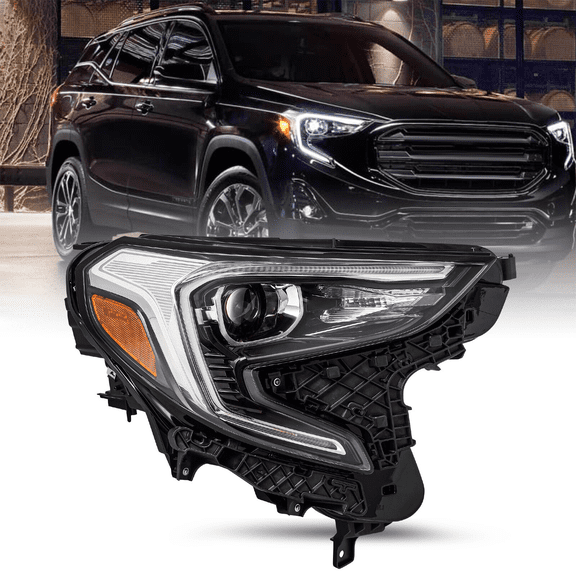 Titans Motors Xenon HID Headlight for 2018–2021 GMC Terrain Factory LED Right Passenger Side