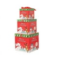 thumbnail image 1 of Titcea 3Pcs Christmas Gift Boxes with Lids for Presents, Ribbons Designs Square Wrapping Gift Box for Xmas, Party, Holiday, 1 of 2