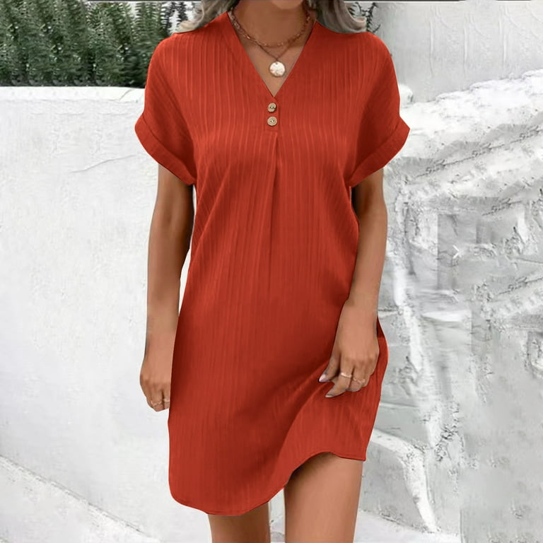 Short sleeve midi dress with pockets deals