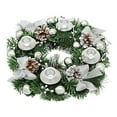 thumbnail image 1 of Titcea Christmas Candle Rings, 12 Inch Wreath Artificial Candle Rings with Pinecone Xmas Table Decorations, 1 of 2
