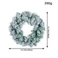 thumbnail image 1 of Titcea Christmas Decorations Indoor, Snow Covered Rattan Flocked Artificial Wreath, Winter Decor Outdoor, 16 Inch, 1 of 8