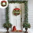 thumbnail image 1 of Titcea Christmas Wreaths, 12 Inch Plastic Christmas Wreaths with Pinecone&Xmas Balls, Merry Christmas Sign, Hanging Winter Decorative Outdoor Indoor, 1 of 7