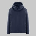 thumbnail image 1 of Titcea Fleece Jacket Men Winter Fleece-lined Warm Zipper Hooded Fuzzy Coats Soft Cozy Outdoor Plush Jackets, 1 of 5