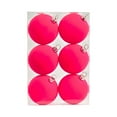 thumbnail image 1 of Titcea Flocked Ornaments for Christmas Tree Decorations, 6pcs Velvet Ball Ornament for Xmas Holiday Decor - Plastic Shatterproof Christmas Ornaments, 1 of 6
