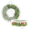 thumbnail image 1 of Titcea Front Door Wreath Storage Container - 30 Inch Clear Wreath Bag, Christmas Garland Decoration Organizers with Zipper and Durable Handles, 1 of 3
