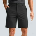 thumbnail image 1 of Titcea Golf Dress Shorts for Men Flat Front Mid Rise 4 Pockets Stretch Casual Work Shorts Black S, 1 of 7