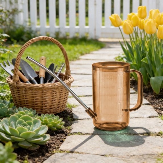 Fllostpr Indoor Watering Can, Small Watering Cans for Houseplants, Succulents, and Flowers, Long Spout, 1.2-Liter Watering Pot