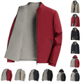 thumbnail image 1 of Titcea Lightweight Jacket for Men, Fall Reversible Stand Collar Solid Color Zipper Jacket with Pockets, Loose Comfortable Outdoor Casual Coat, M-4XL, 1 of 7