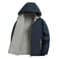 thumbnail image 1 of Titcea Lightweight Jacket for Men, Oversized Reversible Zipper Jacket with Adjustable Hooded Fall Casual Coat, L-4XL, 1 of 7