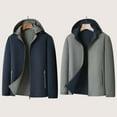 thumbnail image 1 of Titcea Lightweight Jacket for Men, Oversized Reversible Zipper Jacket with Adjustable Hooded Fall Casual Coat, M-4XL, 1 of 9