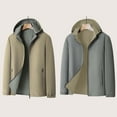 thumbnail image 1 of Titcea Lightweight Jacket for Men, Oversized Reversible Zipper Jacket with Adjustable Hooded Fall Casual Coat, M-4XL, 1 of 7