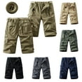 thumbnail image 1 of Titcea Men's & Big Men's Cargo Shorts Elastic Zip Button Waist Multi Pockets Belted Hiking Shorts Casual Loose Fitted Work Shorts, 1 of 6