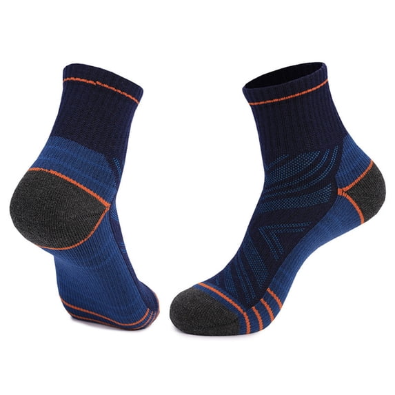 Titcea Mens Athletic Socks, Patchwork Print Running Cushioned Low Cut Wicking Short Sports Socks