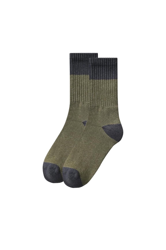 Mens Athletic Socks, Retro Patchwork Print Absorb Sweat Middle Barrel Socks