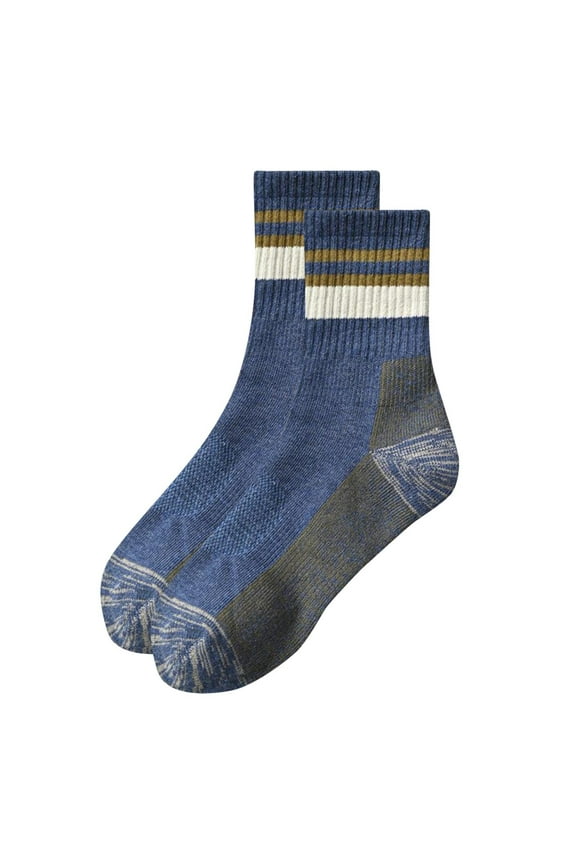Mens Athletic Socks, Retro Patchwork Print Absorb Sweat Middle Barrel Socks
