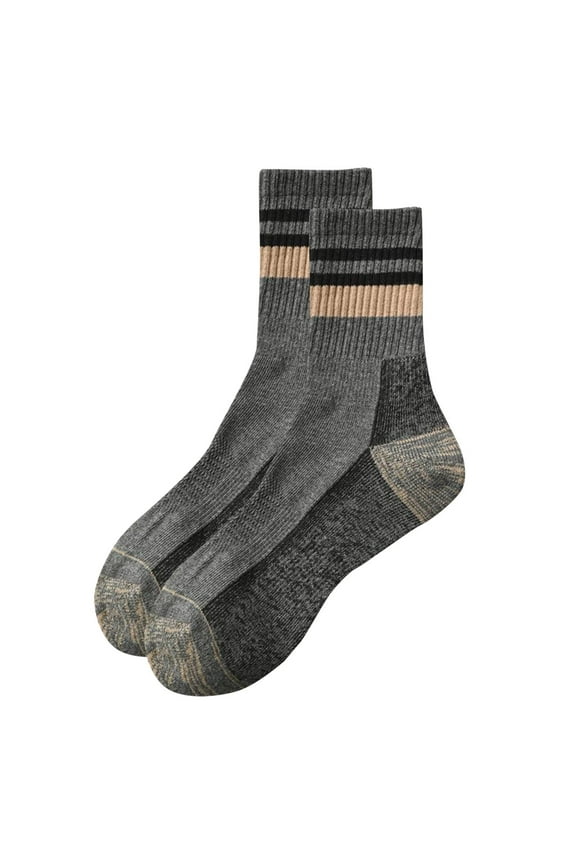 Mens Athletic Socks, Retro Patchwork Print Absorb Sweat Middle Barrel Socks