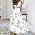 thumbnail image 1 of Titcea Summer Dresses for Women 2026 Deep V Neck Sleeveless Wrapped Chest Flowy Maxi Dresses Floral Printed Casual Elegant Dresses, Gifts for Mom/Her, 1 of 5