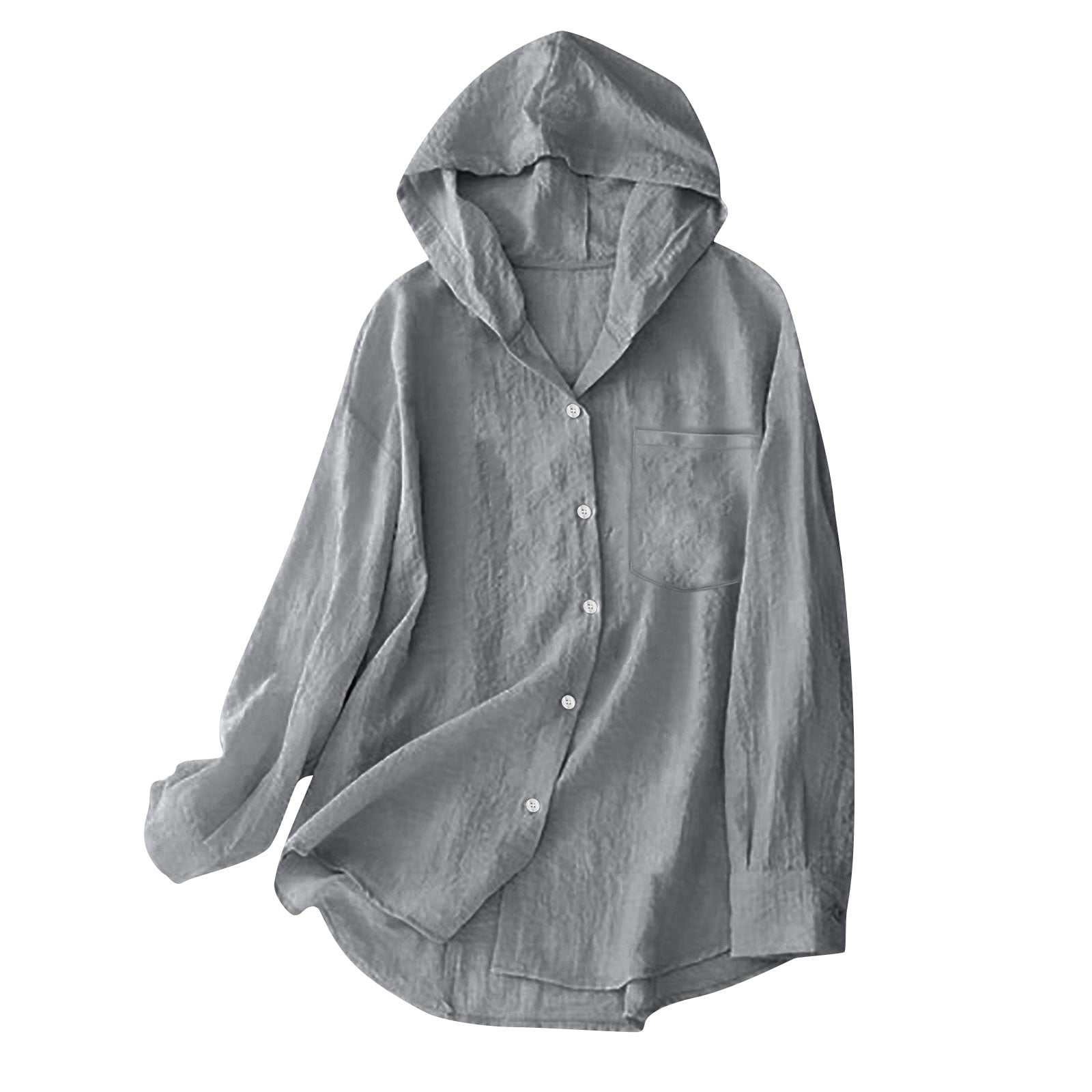 Titcea Sun Shirt Women, Linen Tops Long Sleeve Sun Protection Shirts ...