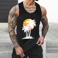 thumbnail image 1 of Titcea Tank Tops Men Palm Tree Printed Round Neck Sleeveless Workout Shirts Hawaiian Beach Holiday T Shirts Summer Casual Tank Top, 1 of 5
